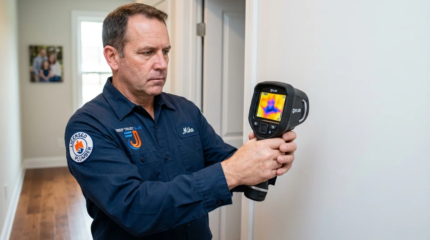 Thermal imaging leak detection by Johns Plumbing LLC in Angels Camp